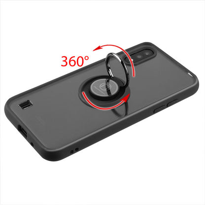 For Samsung Galaxy A23 5G Transparent Hybrid PC Magnetic Ring Stand (work with Car Mount) Detachable Frame Bumper  Phone Case Cover
