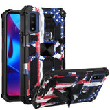 For Motorola Moto G Pure Heavy Duty Stand Hybrid Shockproof [Military Grade] Rugged Protective with Kickstand Fit Magnetic Car Mount  Phone Case Cover