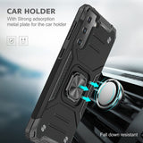 For Samsung Galaxy Z Flip 4 5G Hybrid Armor with Ring Holder Kickstand Shockproof Heavy-Duty Durable Rugged Dual Layer  Phone Case Cover