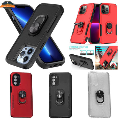 For Samsung Galaxy A13 5G Ring Holder Stand, Support Magnetic Car Mount, Hard TPU Hybrid Shockproof  Phone Case Cover