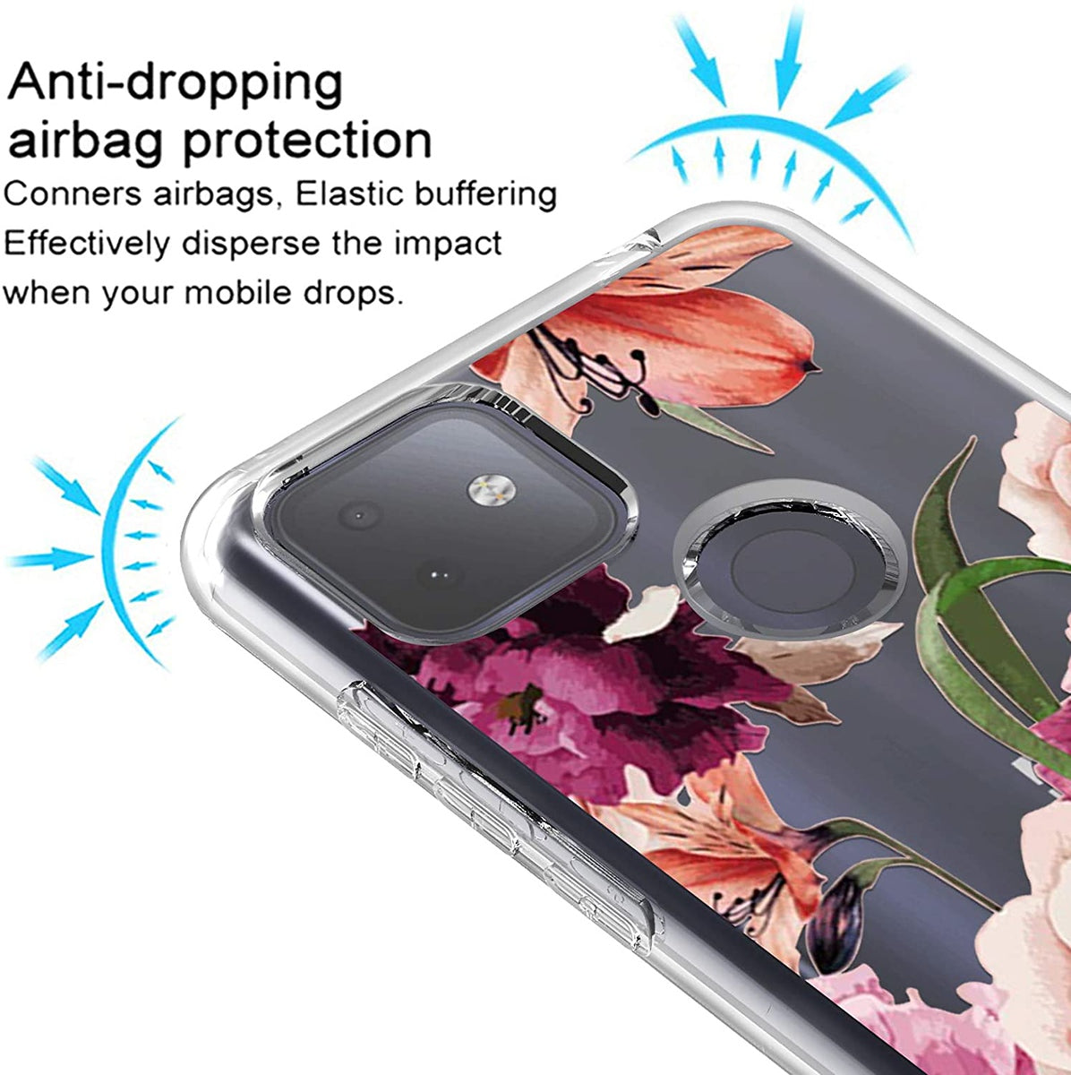 For Nokia G100 4G Pattern Fashion Design Ultra Thin Clear Hybrid Rubber Gummy TPU Grip + Hard PC Back Shockproof  Phone Case Cover