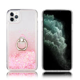 For Apple iPhone 13 /Pro Max Mini Hybrid Glitter Luxury Bling Sparkling Liquid Quicksand Glittering Sparkle TPU Rubber PC with Ring Stand Holder Kickstand  Phone Case Cover