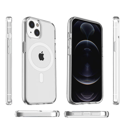 For Apple iPhone 14 /Plus Pro Max Transparent Thick Hybrid Hard PC Shell & Soft TPU Shockproof Compatible with MagSafe  Phone Case Cover