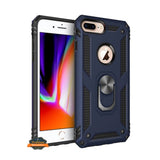 For Apple iPhone 8 Plus/7 Plus/6 6S Plus Hybrid Dual Layer PC + TPU with Ring Stand Metal Kickstand Heavy Duty Armor  Phone Case Cover