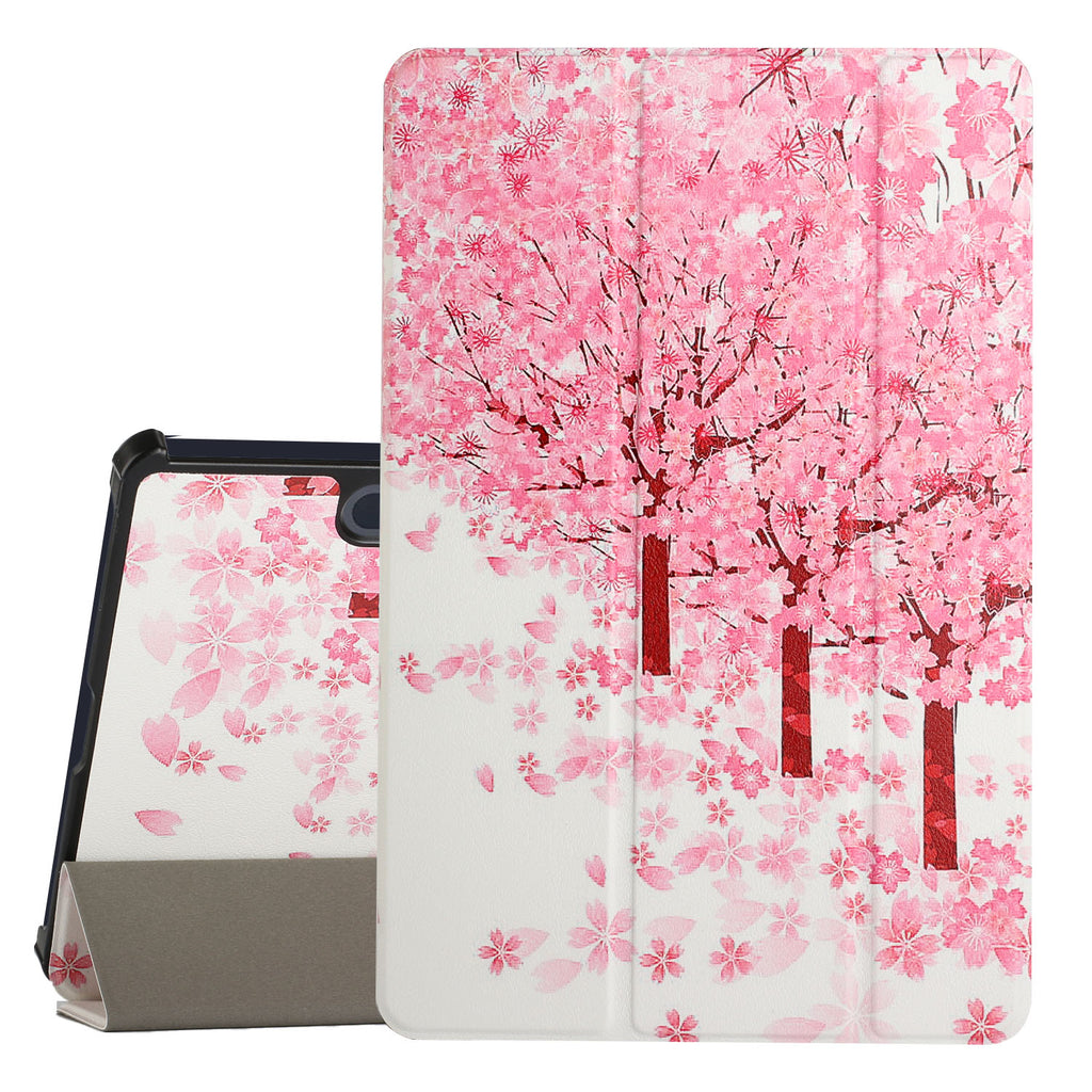 Case for Samsung Galaxy Tab S6 Lite 10.4" Design Lightweight Trifold Stand Magnetic Closure PU Leather Hard Folio Hybrid Protective Tablet Sakura Flowers Tablet Cover