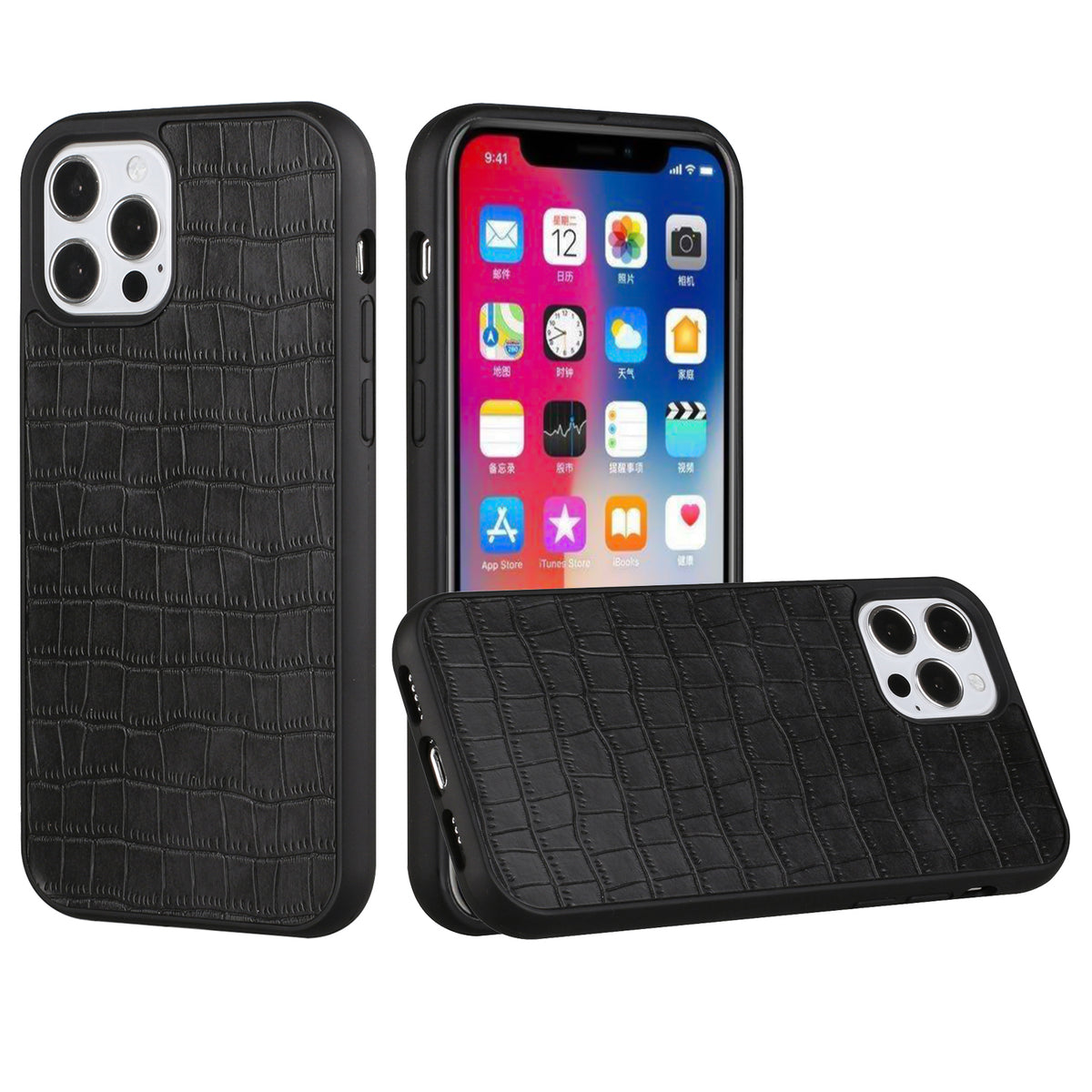 For Apple iPhone XR Ultra Slim Thin PU Leather Crocodile Design Flip Snap On Hybrid Shockproof TPU PC Hard Shell Durable  Phone Case Cover