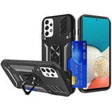 For Samsung Galaxy A53 5G Wallet Case Hybrid Ring Stand with Invisible Credit Card Holder Slim Shockproof Rugged Hard  Phone Case Cover