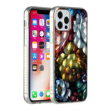 For Apple iPhone 11 (6.1") Colorful Holographic 3D Effect Electroplated Design Hybrid Slim TPU Armor  Phone Case Cover