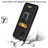 For Samsung Galaxy A03S Wallet Case Designed with Credit Card Slot Holder & Magnetic Stand Kickstand Ring Heavy Duty Hybrid Armor  Phone Case Cover