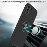 For Samsung Galaxy S22 /Plus Ultra Slim Hybrid 360 Degree Rotatable Metal Invisible Ring Stand Holder Fit Magnetic Car Mount  Phone Case Cover