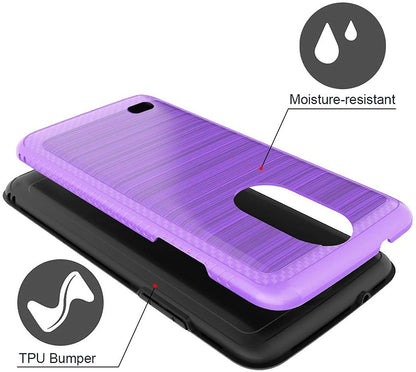 For Motorola Moto G Stylus 5G 2022 Slim Hybrid TPU 2-Piece Bumper Shockproof Brushed Texture Carbon Fiber Hard PC Back  Phone Case Cover