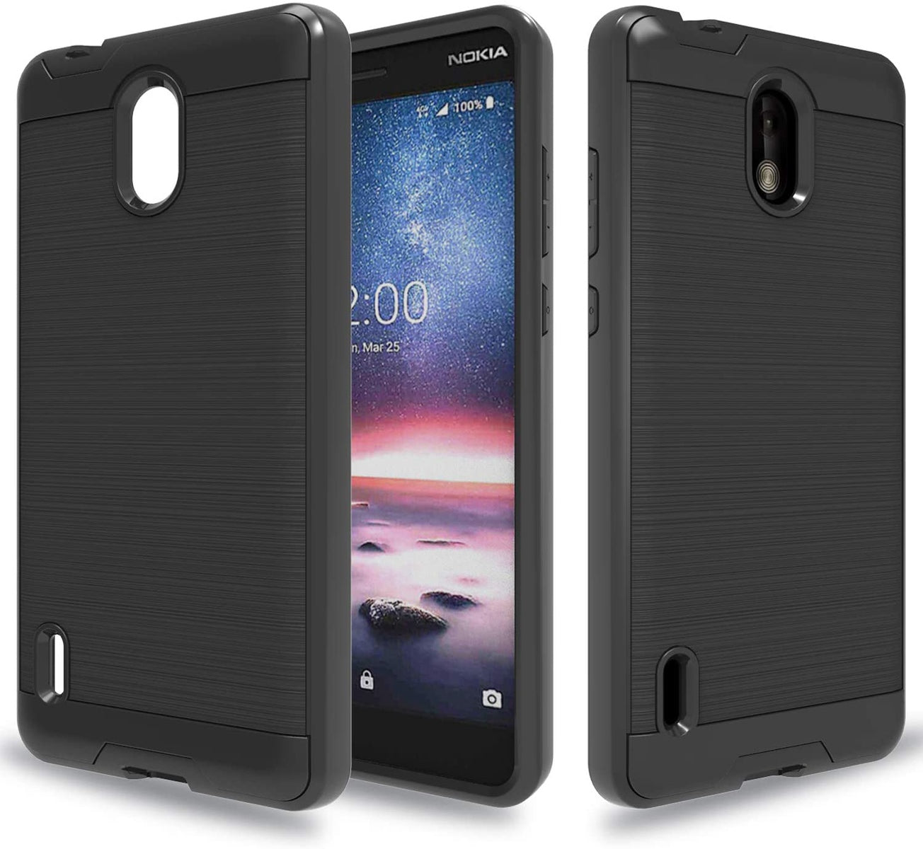 For Motorola Moto G Stylus 5G 2022 Rugged TPU Hard PC Brushed Metal Texture Hybrid Dual Layer Armor Shock Absorbing  Phone Case Cover