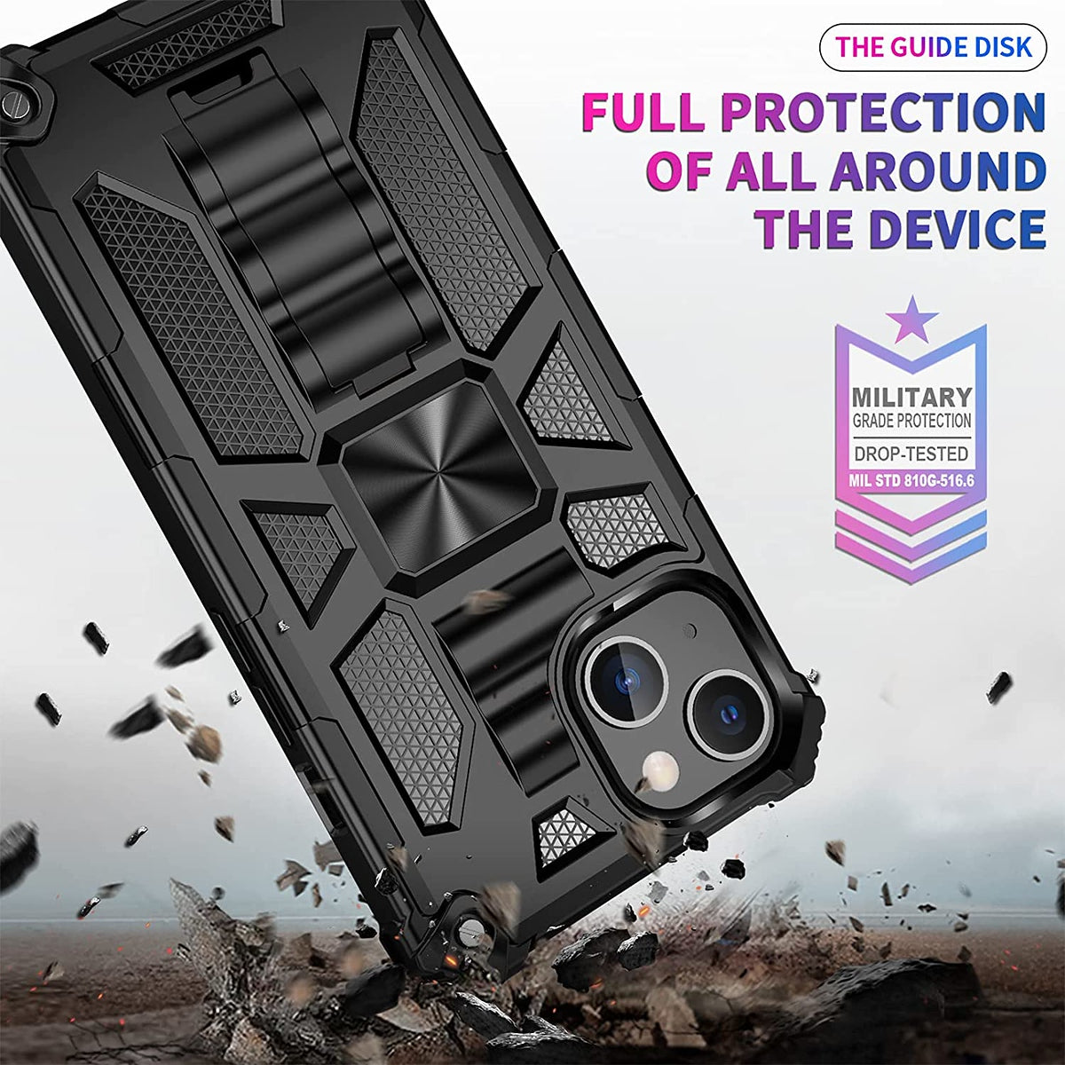 For Motorola Moto G Stylus 5G 2021 Built in Magnetic Kickstand, Military Hybrid Bumper Heavy Duty Dual Layers Rugged  Phone Case Cover