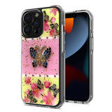 For Motorola Moto G Power 2022 Glitter Sparkle Colorful Bling Flake 3D Ornament Butterfly Floral Epoxy Hybrid Shockproof Hard  Phone Case Cover
