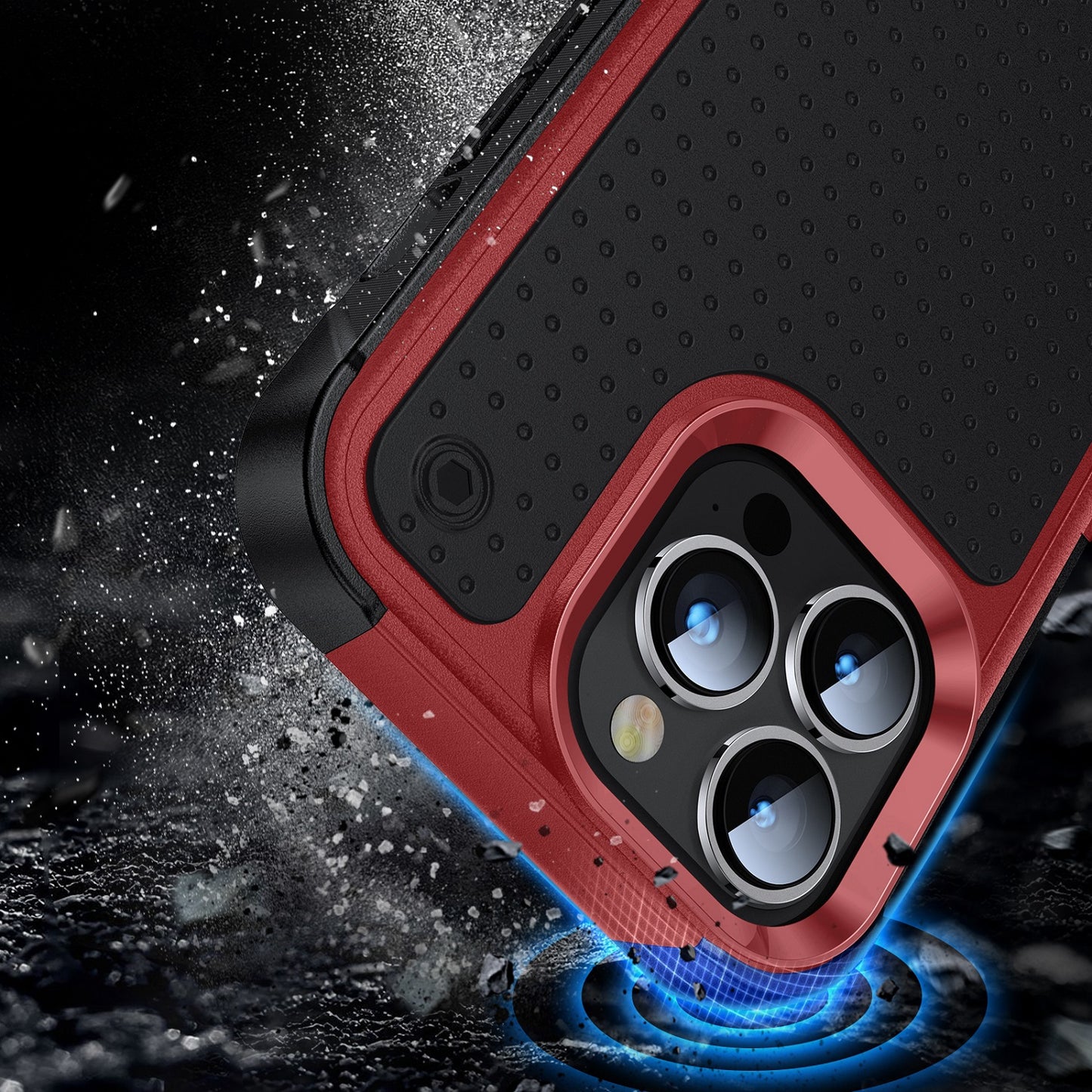 For Apple iPhone 14 /Plus Pro Max Heavy Duty Hybrid Armor Rubber TPU Hard Drop Proof Dot Rugged Tough Durable  Phone Case Cover