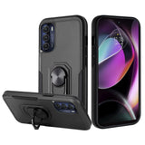 For Motorola Moto G 5G 2022 Hybrid Rugged Hard Drop-Proof 3 Layer Protection Military Grade Armor with Metal Ring Stand  Phone Case Cover