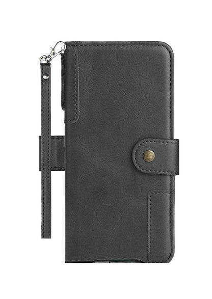 For iPhone 14 Pro (6.1") Wallet Case with Credit Card Holder, PU Leather Flip Pouch Kickstand & Strap Shockproof  Phone Case Cover