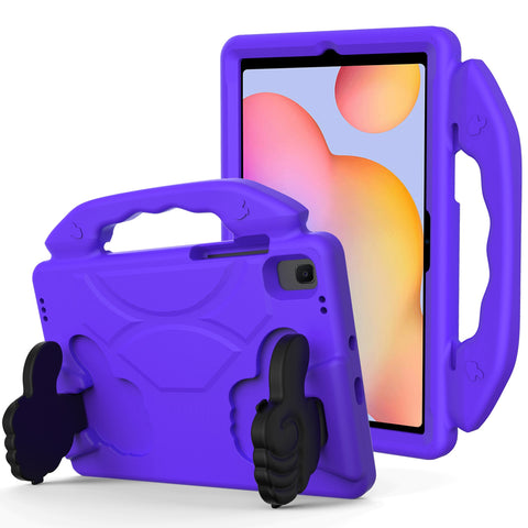 Case for Samsung Galaxy Tab A (8.0 inch) T290,T295 Hybrid Shockproof Thumbs Up Kickstand Rubber TPU Kid-Friendly Bumper Tablet Purple Tablet Cover