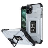 For Apple iPhone SE 2022 /SE 2020/8/7 Transparent 360 Rotation Built-in Ring Kickstand Holder Hybrid Rugged Armor Bumper  Phone Case Cover