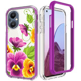 For OnePlus Nord N20 5G Beautiful Design 3 in 1 Hybrid Triple Layer Armor Hard Plastic PC Rubber TPU Shockproof Frame  Phone Case Cover