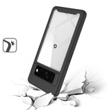 For Google Pixel 7 Clear Dual Layer Rugged Bumper Frame Heavy Duty Hybrid Shockproof Rubber TPU Full Body Defender Black Phone Case Cover