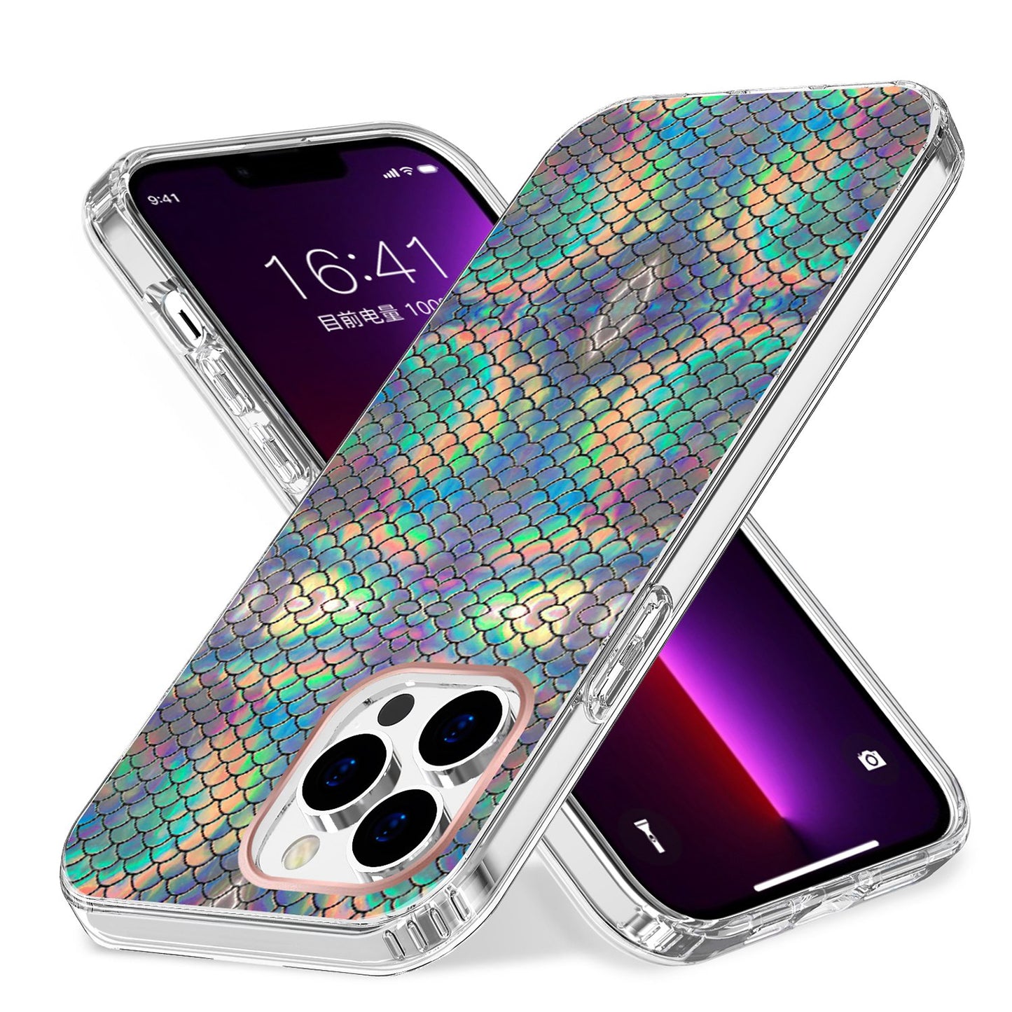 For Apple iPhone 14 (6.1") Creative Stylish Fashion Design Hybrid Rubber TPU Hard PC Shockproof Slim Fit  Phone Case Cover