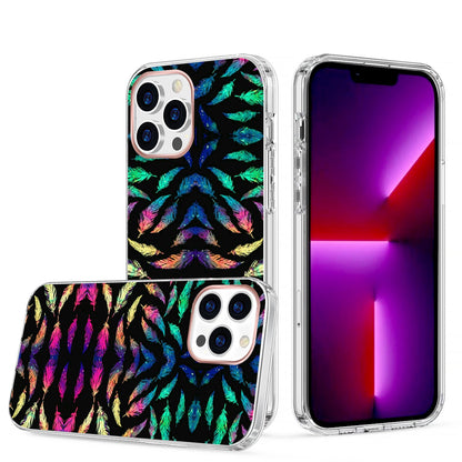 For Apple iPhone 14 Pro (6.1") Creative Stylish Fashion Design Hybrid Rubber TPU Hard PC Shockproof Slim Fit  Phone Case Cover
