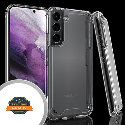 For Samsung Galaxy S23 /Plus /Ultra Slim Fit Frame Shockptoof Hybrid Rubber Silicone Gummy TPU Clear Hard Back Protective  Phone Case Cover