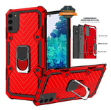 For Apple iPhone 13 Pro Max (6.7") with Magnetic Ring Holder 360° Rotating Kickstand PC & TPU Dual Layer Hybrid Full-Body Drop Proof Rugged  Phone Case Cover