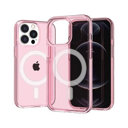 For Apple iPhone 14 (6.1") MagSafe Compatible Transparent Shock Absorption TPU Rubber Gel Ultra Thick Hybrid Protective  Phone Case Cover