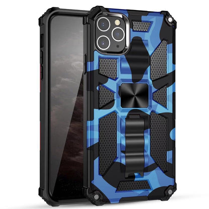 For Apple iPhone 14 Plus (6.7") Heavy Duty Hybrid Camouflage Fold Slide Kickstand [Military Grade] Rugged Protective  Phone Case Cover