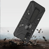 For Samsung Galaxy A02S Armor Kickstand Case Hybrid Heavy Duty Silicone Bumper with Magnetic Function Shockproof Hard  Phone Case Cover