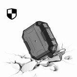 For Apple AirPods 2 & 1 Full-Body Rugged ShockProof Hybrid With Metal Hook Carabiner Heavy Duty Armor Protective Case Cover