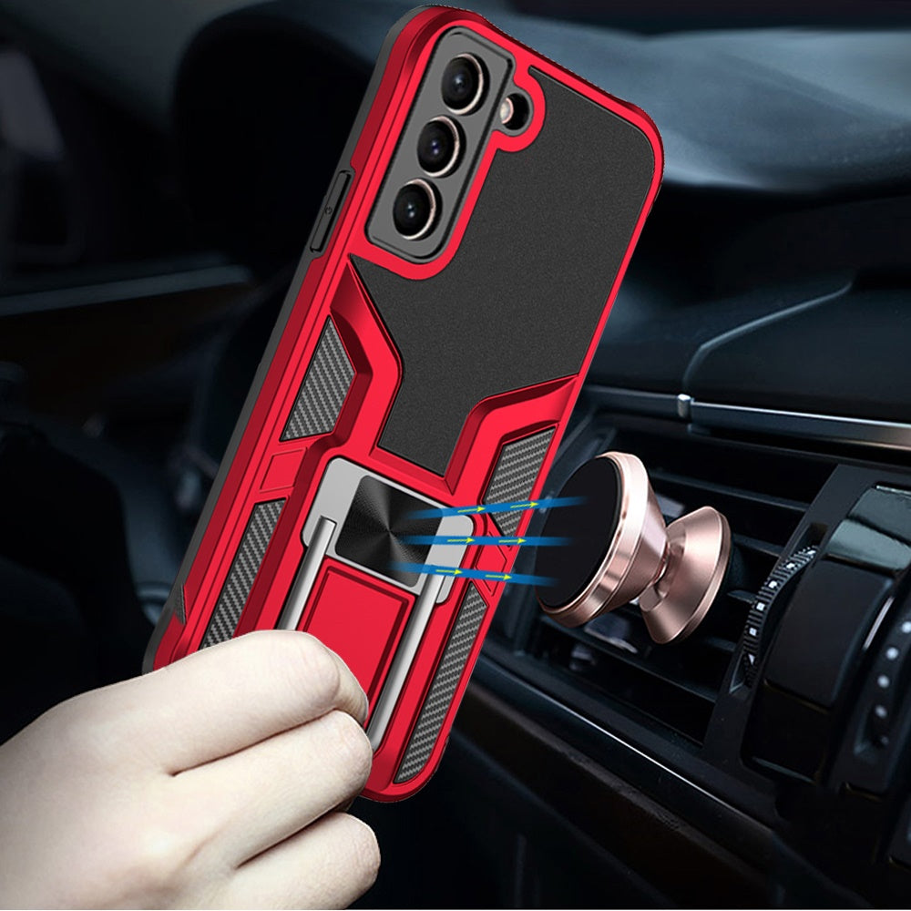 For Apple iPhone 13 Pro Max (6.7") Shockproof [Military-Grade] with Metal Magnetic Kickstand, Hybrid Rugged TPU Armor  Phone Case Cover