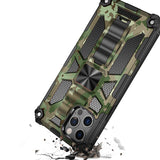 For Apple iPhone 13 Mini (5.4") Heavy Duty Stand Hybrid Shockproof [Military Grade] Rugged Protective with Built-in Kickstand Fit Magnetic Car Mount  Phone Case Cover