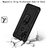 For Motorola Moto G Pure Hybrid Durable 360 Degree Rotatable Ring Stand Holder Kickstand Fit Magnetic Car Mount  Phone Case Cover