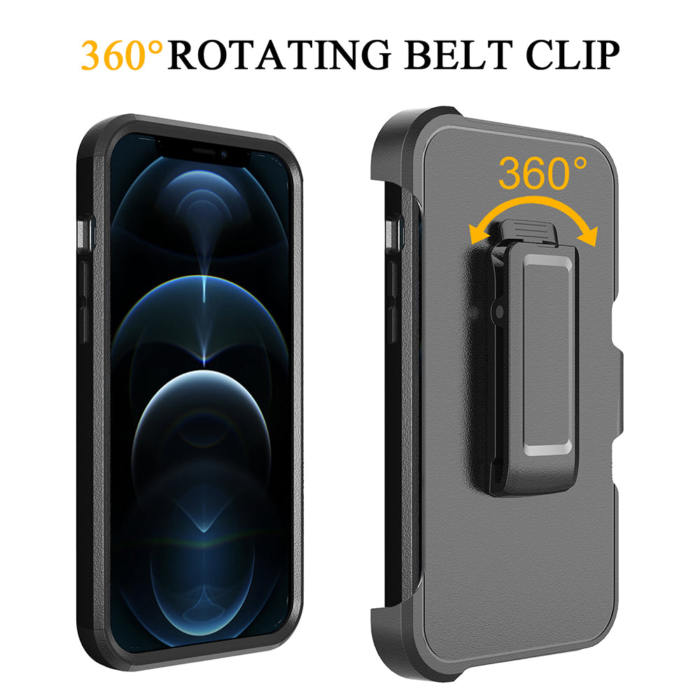 For Apple iPhone 14 /Plus Pro Max Heavy Duty Holster Kickstand Belt Clip Combo Hard Rugged Hybrid  Phone Case Cover