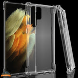 For Samsung Galaxy A03S HD Crystal Clear Hybrid PC+TPU [Four-Corner Protective] Rubber Shockproof Gel Bumper Transparent Clear Phone Case Cover