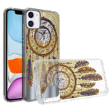 For Apple iPhone 13 (6.1") Fashion Hybrid Design Image Transparent Rubber TPU Protector Thin Shell Back PC Armor  Phone Case Cover