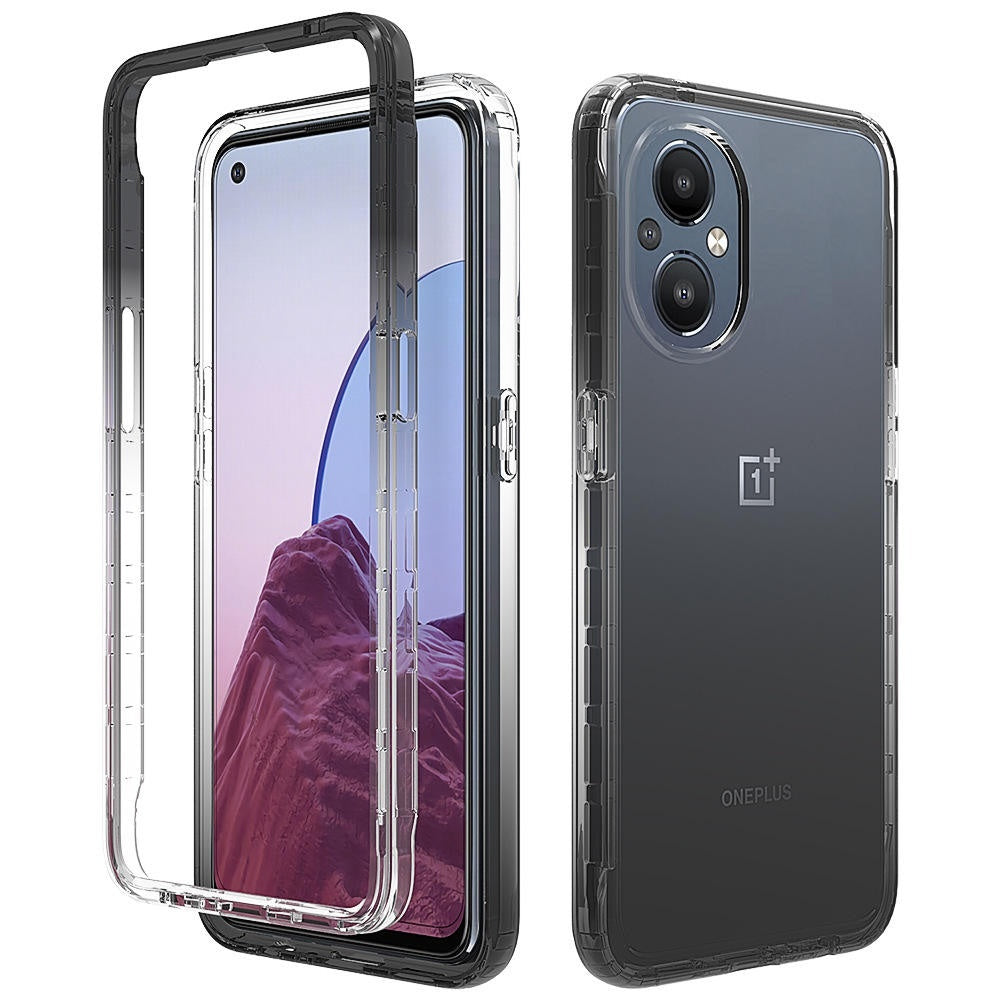 For OnePlus Nord N20 5G Dual Layer Hybrid Clear Gradient Two Tone Transparent Shockproof TPU Hard PC Protective Frame  Phone Case Cover