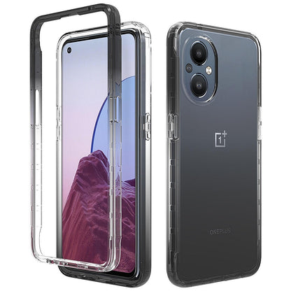 For OnePlus Nord N20 5G Dual Layer Hybrid Clear Gradient Two Tone Transparent Shockproof TPU Hard PC Protective Frame  Phone Case Cover