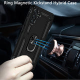 For Samsung Galaxy A13 4G 2022 Military Grade Rugged Dual Layers Shockproof Hybrid Protection with Ring Kickstand  Phone Case Cover
