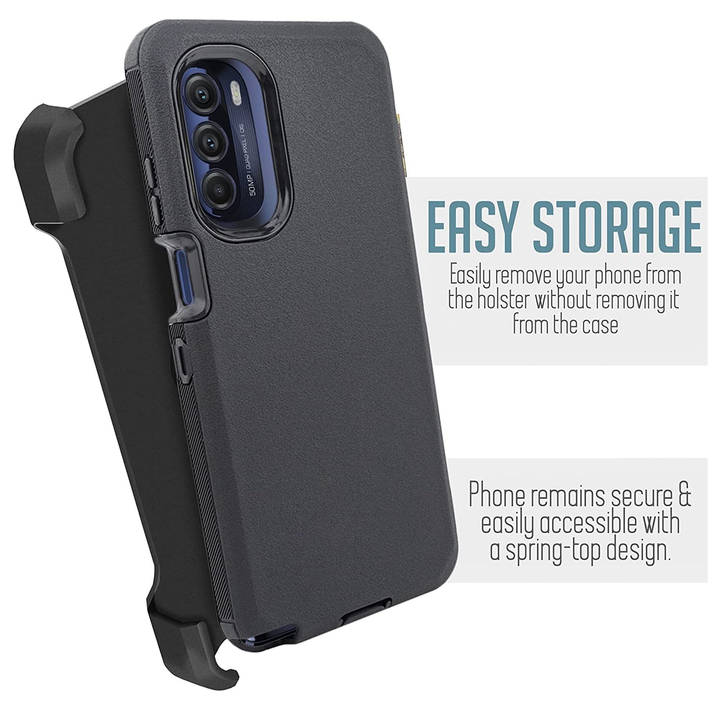 For Samsung Galaxy S23 Ultra Heavy Duty Rugged Shockproof Body Protection Hybrid Kickstand with Swivel Belt Clip Holster Black Phone Case Cover
