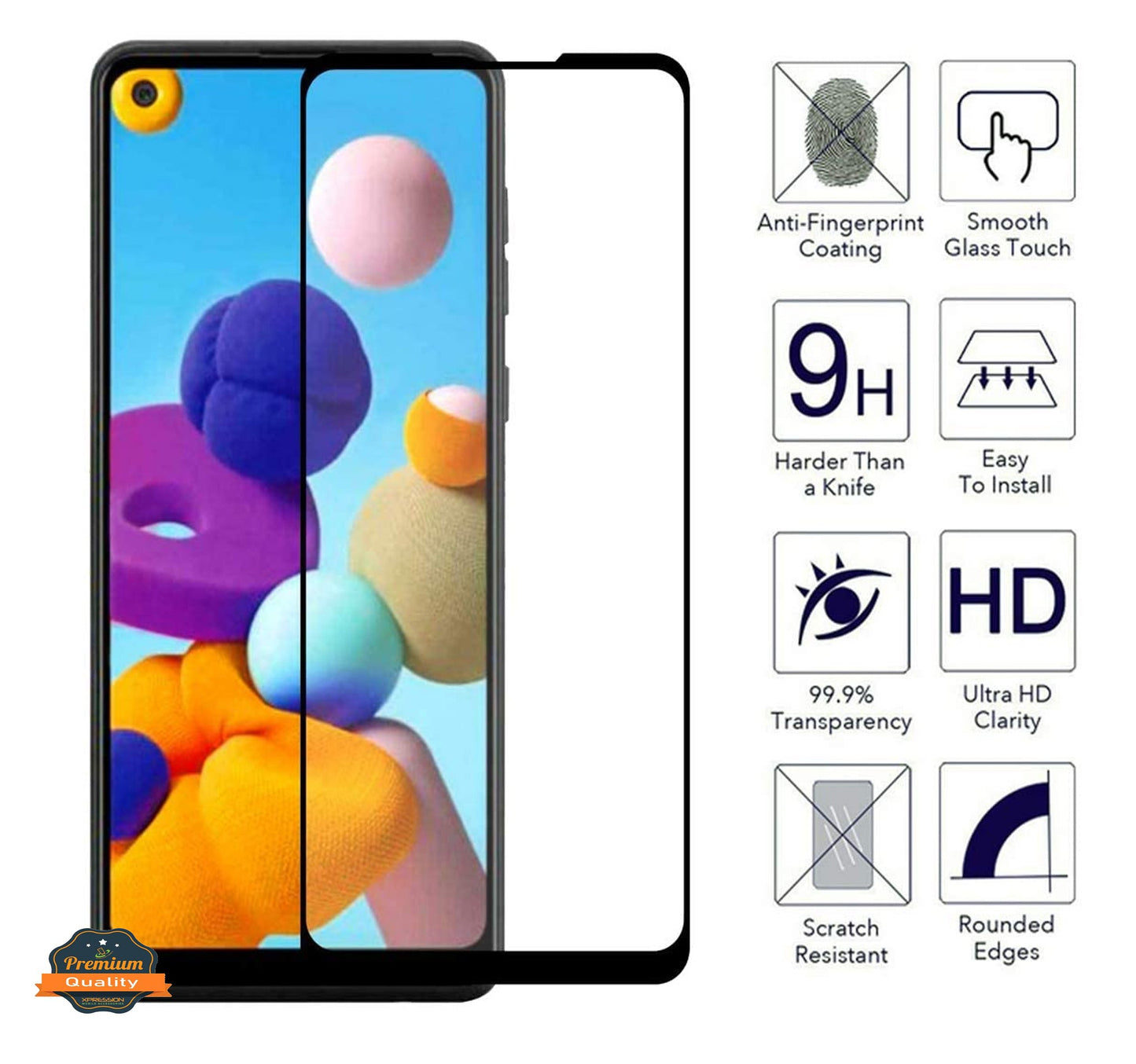 For Motorola Moto G Power 2022 Screen Protector, 9H Hardness Full Glue Adhesive Tempered Glass [3D Curved Glass, Bubble Free] HD Glass Screen Protector Clear Black Screen Protector