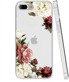 For TCL 30 XE 5G Floral Patterns Design Transparent TPU Silicone Shock Absorption Bumper Slim Hard PC Back  Phone Case Cover