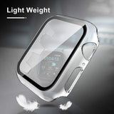 For Apple Watch 44mm Ultra Clear Transparent PC with Built in Screen Protector Snap-on Full Coverage Shell Rubber TPU + Hard PC Frame for iWatch Series SE/6/5/4 Clear Phone Case Cover