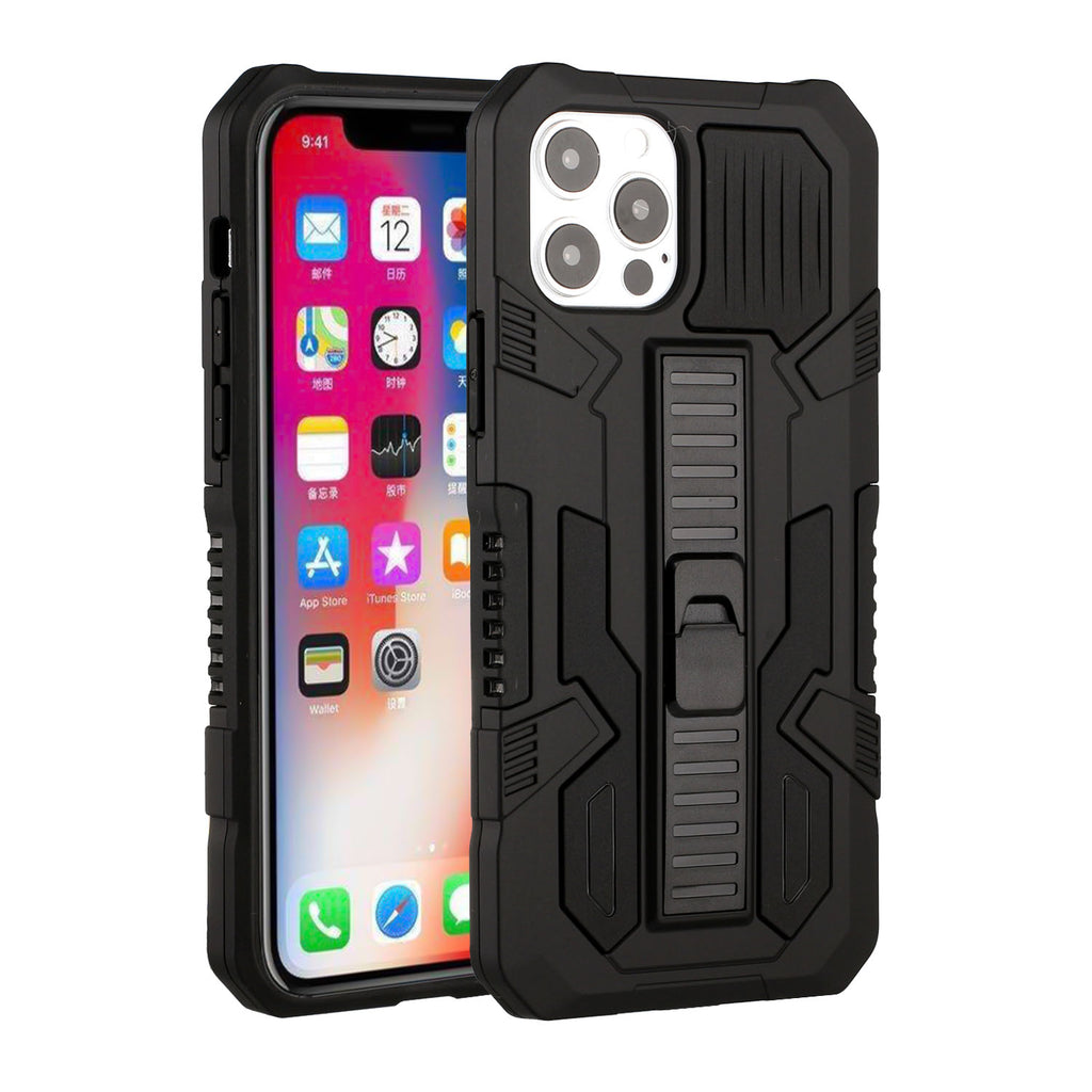 For Apple iPhone 13 Mini (5.4") Hybrid Tough Rugged [Shockproof] Dual Layer Protective with Kickstand Military Grade Hard PC + TPU  Phone Case Cover
