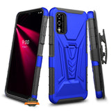 For TCL 4X 5G (T601DL) Hybrid Armor Kickstand with Swivel Belt Clip Holster Heavy Duty 3 in 1 Defender Shockproof Rugged  Phone Case Cover