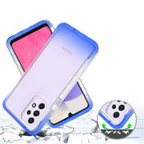 For Samsung Galaxy A33 5G Dual Layer Hybrid Clear Gradient Two Tone Transparent Shockproof Rubber Hard Protective Frame  Phone Case Cover
