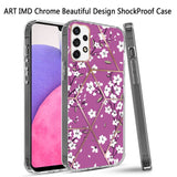 For Samsung Galaxy A33 5G Fashion Art Floral IMD Design Beautiful Flower Pattern Hybrid Protective Hard Rubber TPU Slim  Phone Case Cover